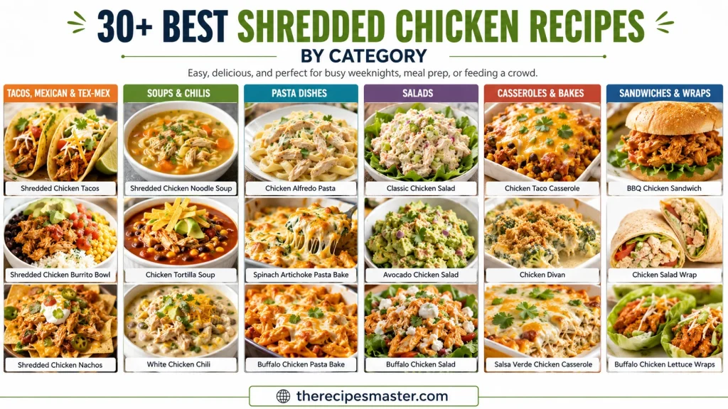 30+ Best Shredded Chicken Recipes