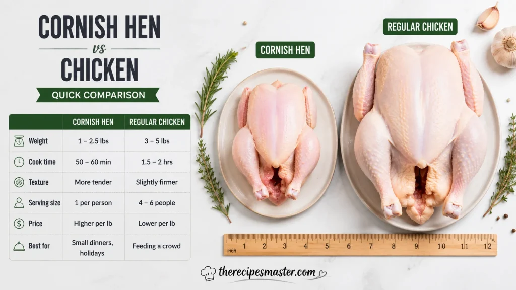 Cornish Hen vs Chicken — Quick Comparison