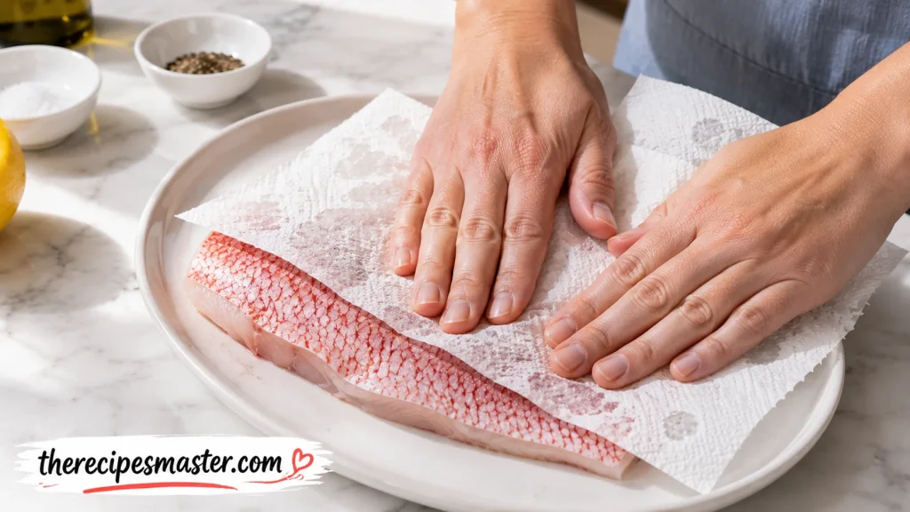 Dry the fish completely