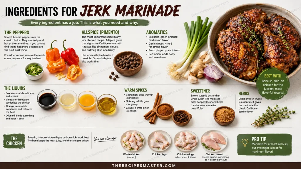 Ingredients for the Jerk Marinade