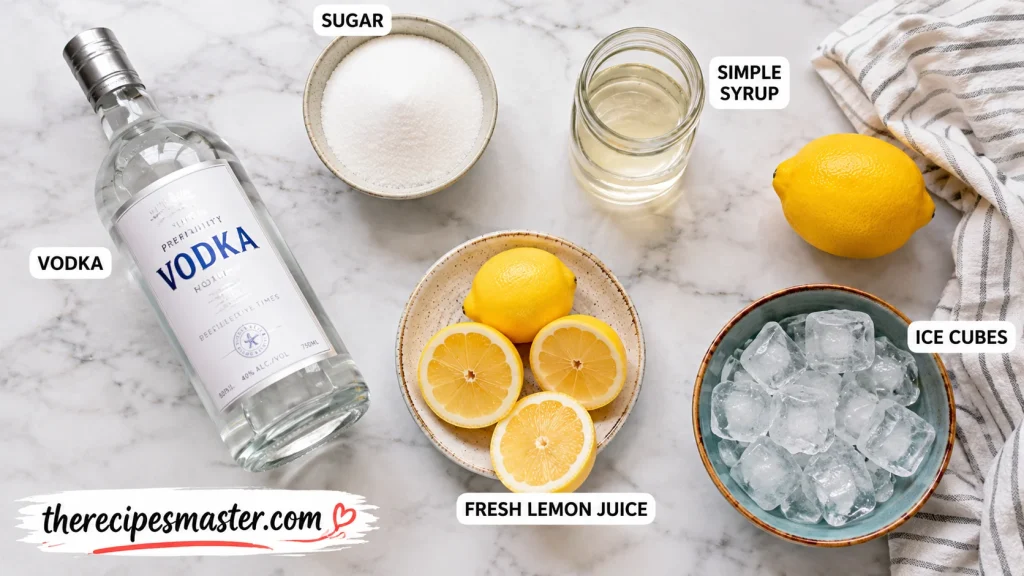 Lemon Drop Shot Ingredients