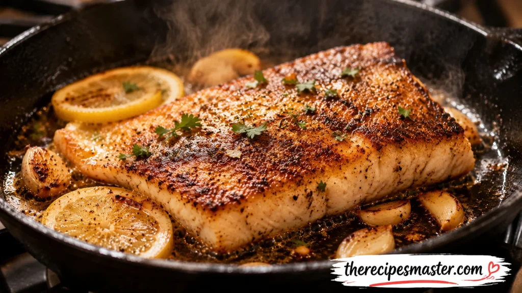  Mahi mahi fillet sizzling