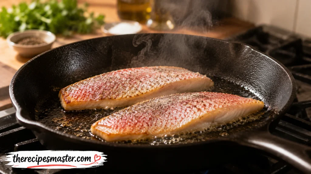 Place fish skin-side down, then leave it alone
