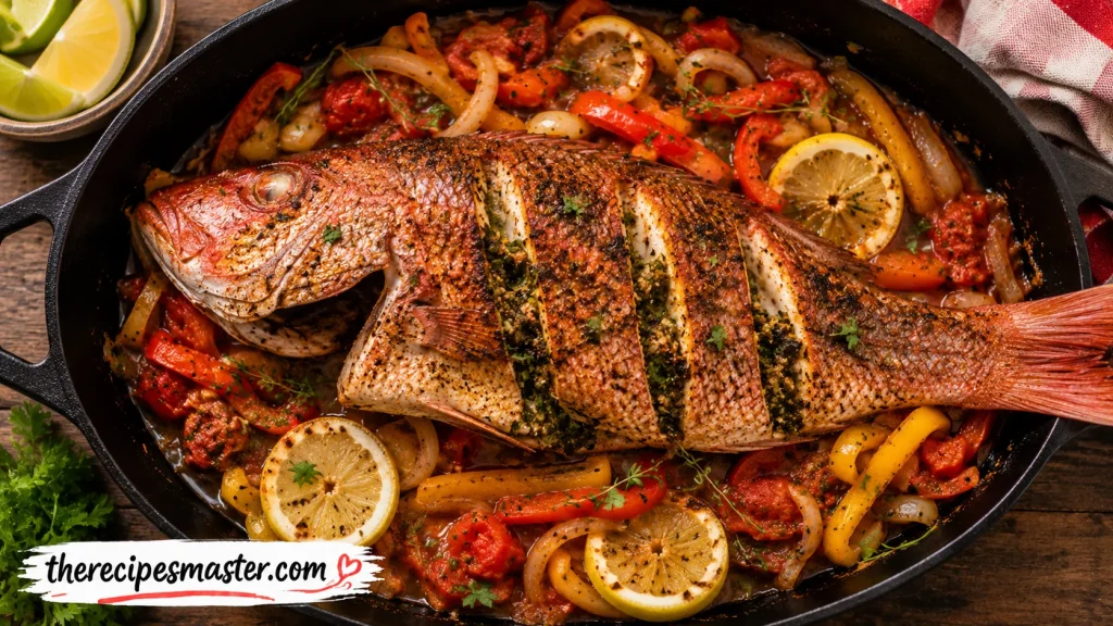 Whole Red Snapper Recipe (Caribbean Style)